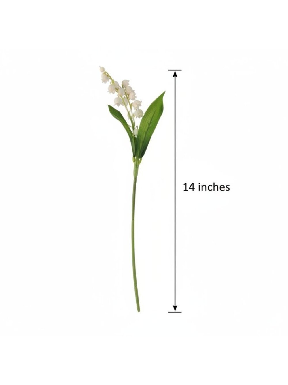 Artificial Lily Of The Valley Flowers 8 Stem Bunch Faux White Floral Bouquet - Picture 2 of 10